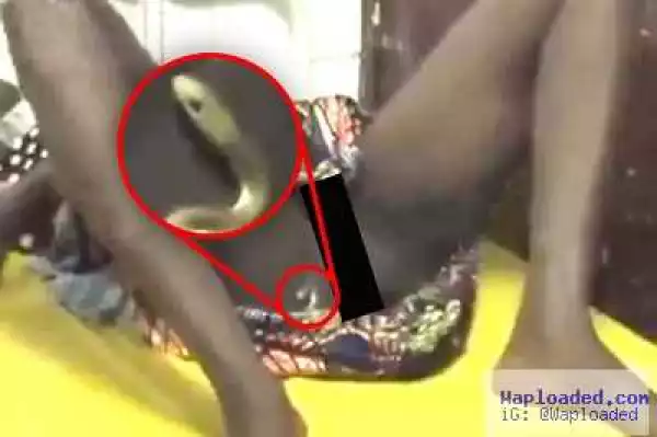 Shocking! Live Snake Crawls Out of Woman